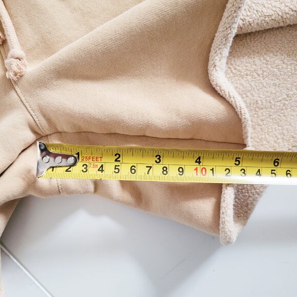 Aritzia TNA CozyAF Fleece Beige Tan High Waist Shorts - Size S - Picture 10 of 10